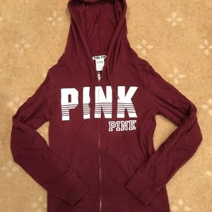 VS Pink Zip Up Hoodie